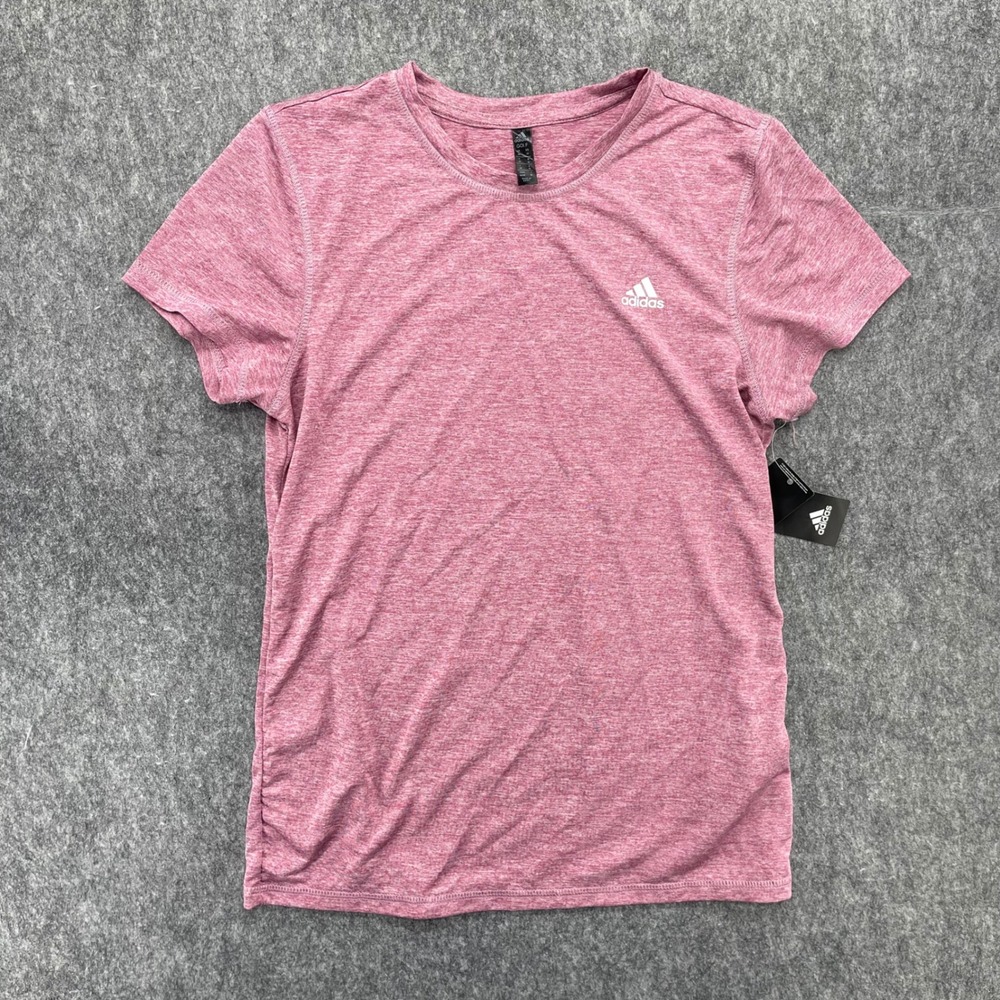 Adidas Shirt Womens Medium Tech Tee Heather Wonder Orchid Pink Golf